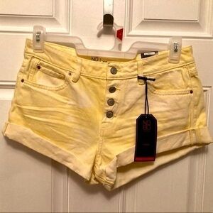 NOBO button-fly shorts tie-dye Yellow small